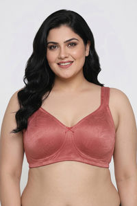Zivame True Curv Jacquard Double Layered Non Wired 3/4th Coverage Tshirt Bra - Faded Rose — thumbnail 2